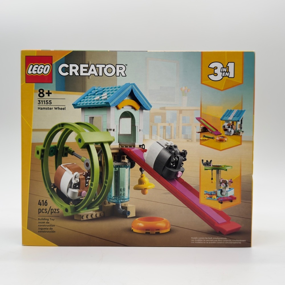 LEGO Creator 3 in 1 Hamster Wheel 31155 NEW SEALED RETIRED 416 PCS Animal Set